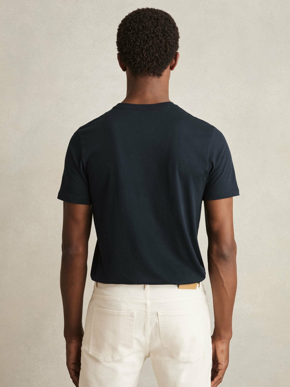 Men Cotton-Jersey Crew-Neck T-shirts 3 Pack in Navy