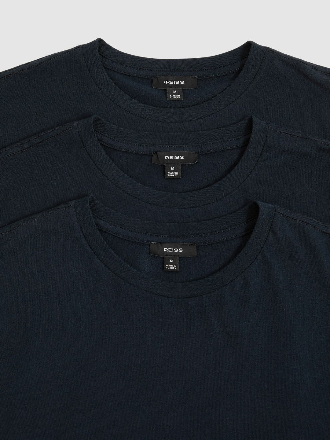 Men Cotton-Jersey Crew-Neck T-shirts 3 Pack in Navy