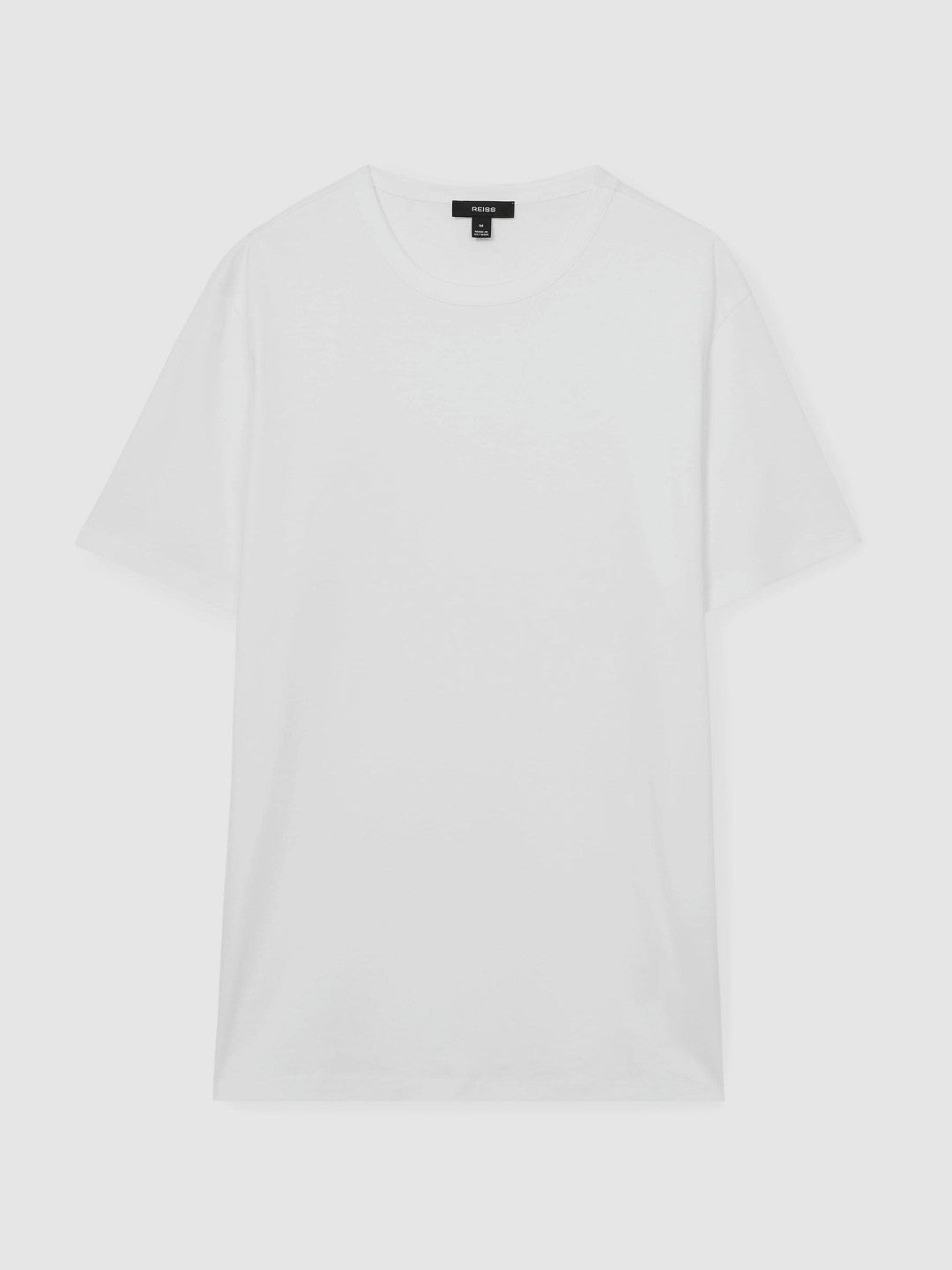Men Mercerised-Cotton Crew-Neck T-Shirt in White