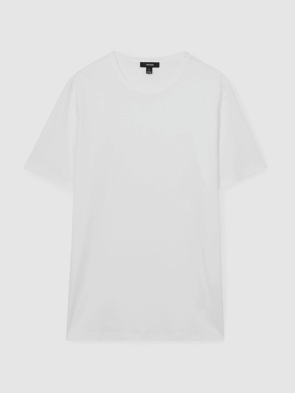 Men Mercerised-Cotton Crew-Neck T-Shirt in White