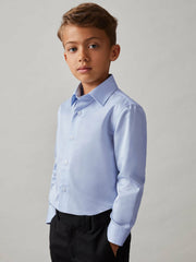 Children & Baby 3-9 yrs Slim-Fit Cotton Shirt in Soft Blue