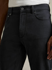 Men Cotton-Stretch Slim-Fit Jeans in Navy