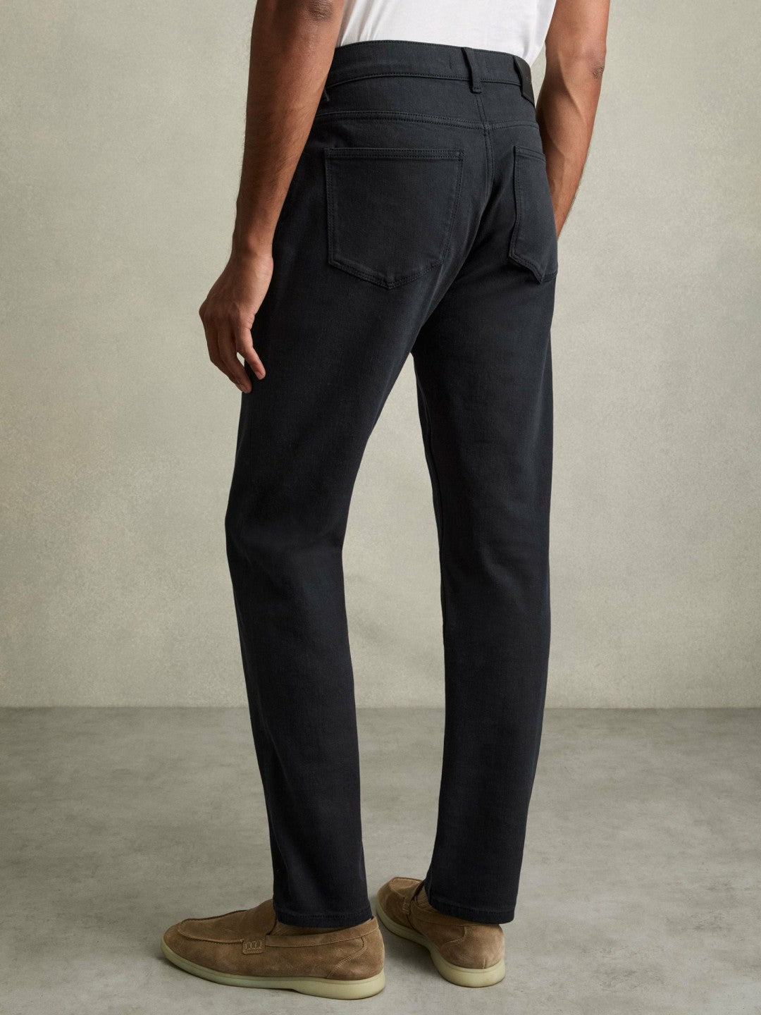 Men Cotton-Stretch Slim-Fit Jeans in Navy