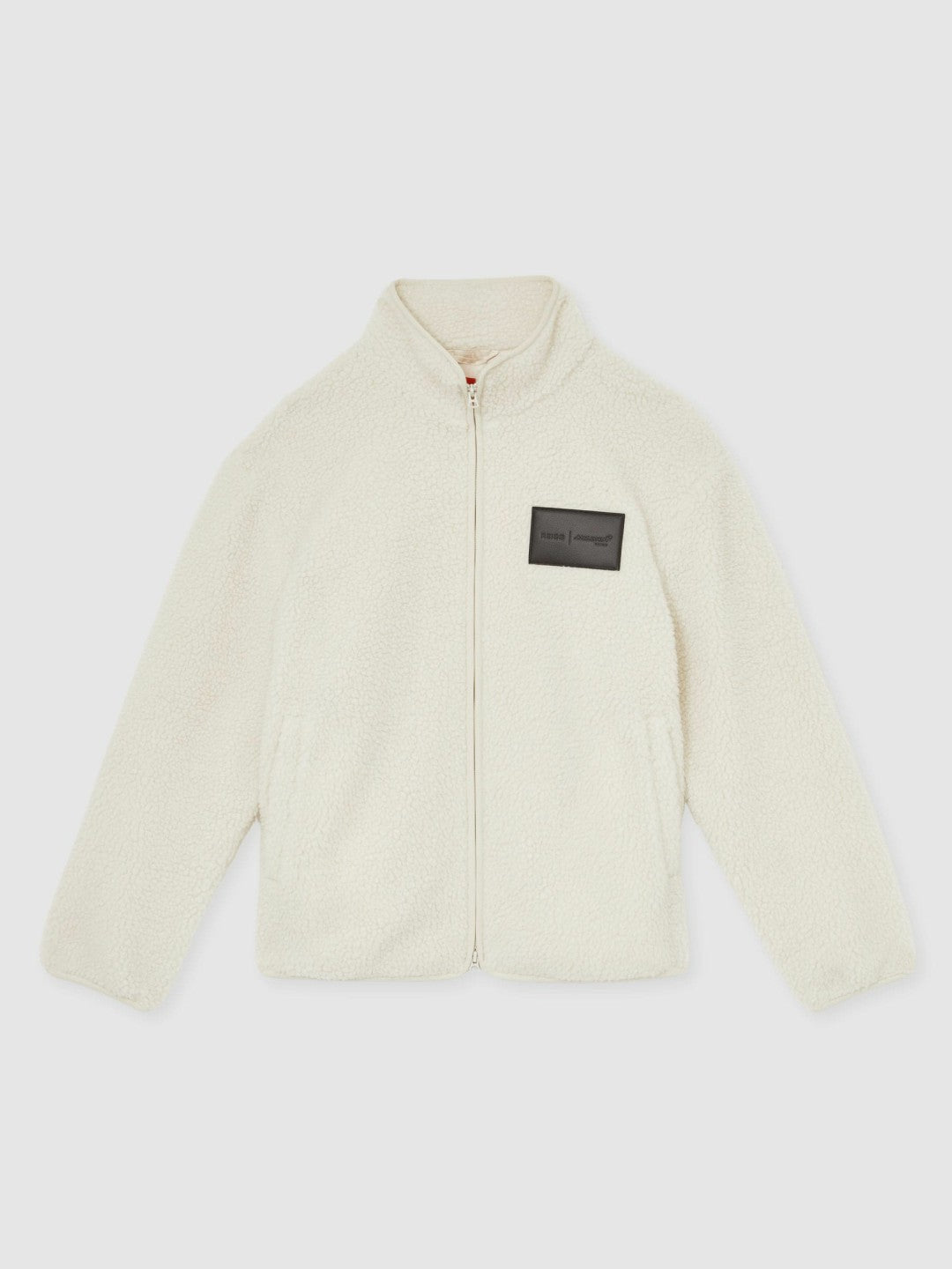 Men McLaren F1 Team Embroidered Fleece Jacket Unisex Fit in Off White