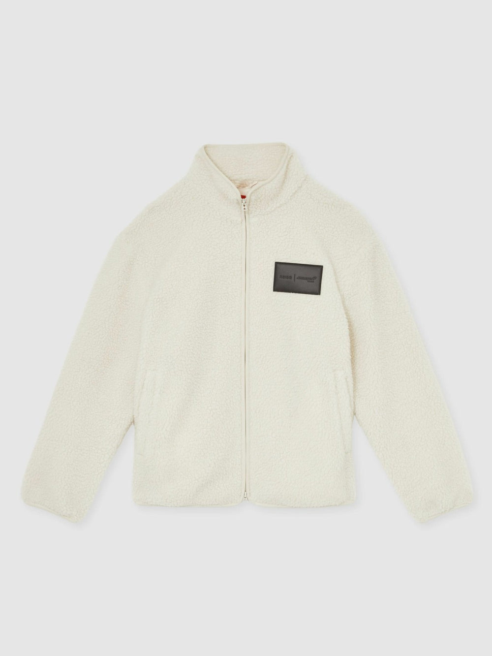 Men McLaren F1 Team Embroidered Fleece Jacket Unisex Fit in Off White
