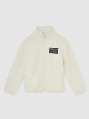 Men McLaren F1 Team Embroidered Fleece Jacket Unisex Fit in Off White