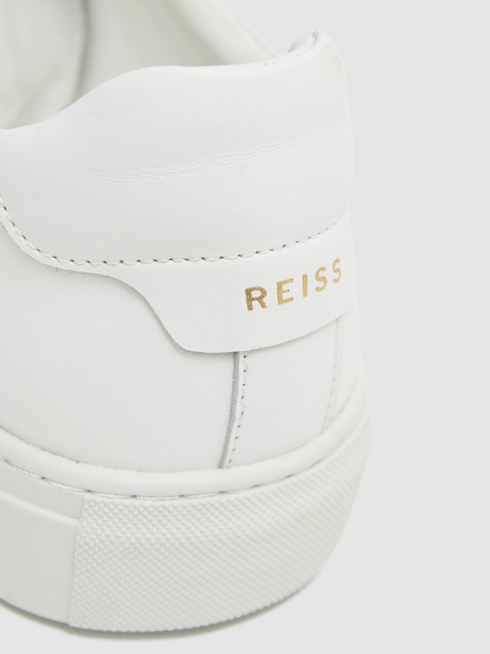 Men Leather Low-Top Trainers in White