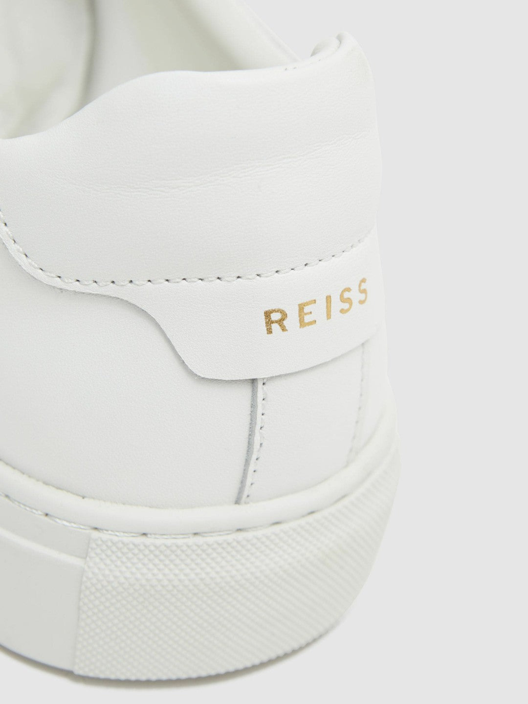 Men Leather Low-Top Trainers in White
