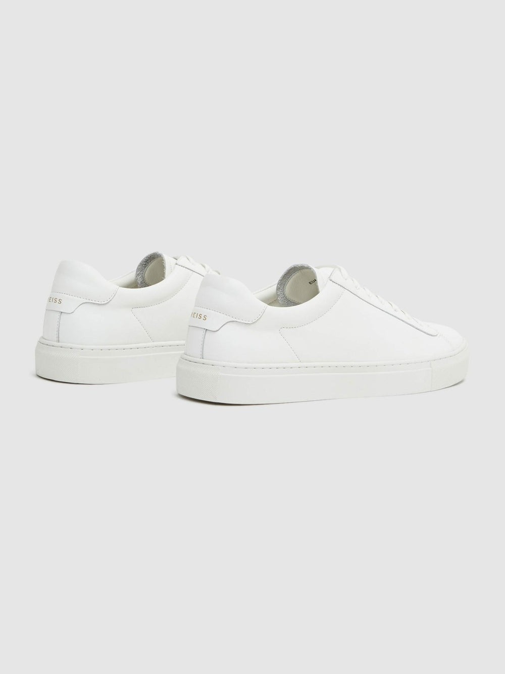Men Leather Low-Top Trainers in White