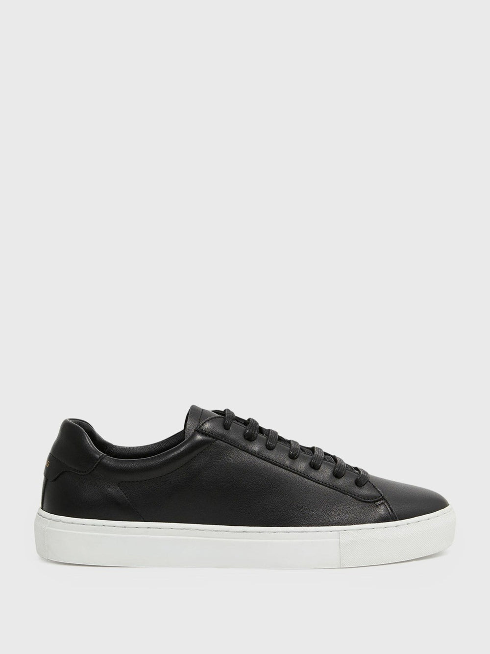Men Leather Low-Top Trainers in Black