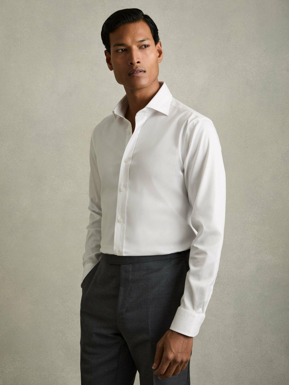 Men Regular Fit Shirt in White