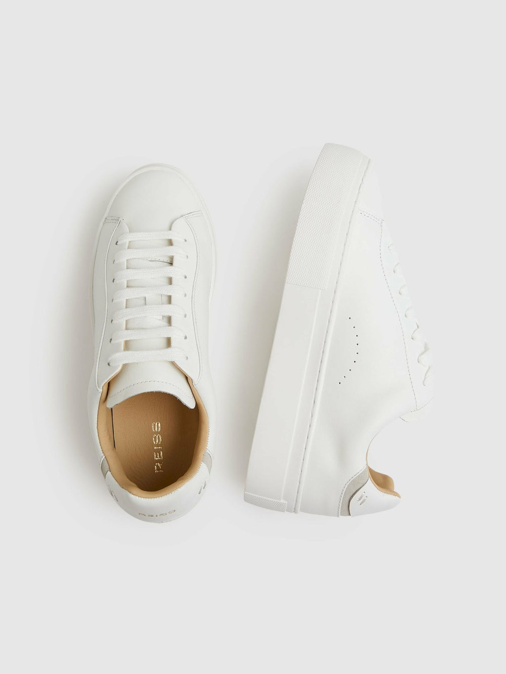 Women Leather Low-Top Trainers in White