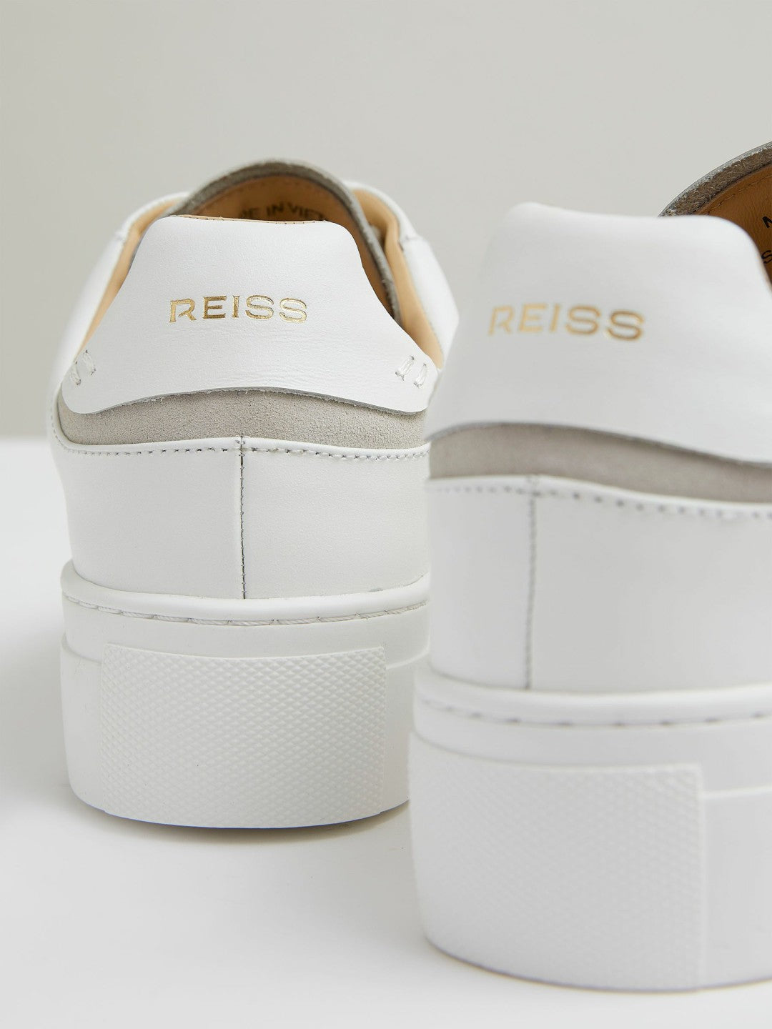 Women Leather Low-Top Trainers in White