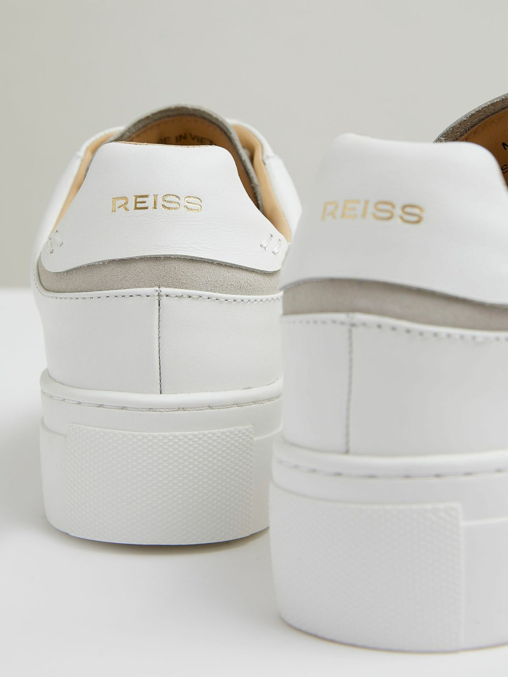 Women Leather Low-Top Trainers in White