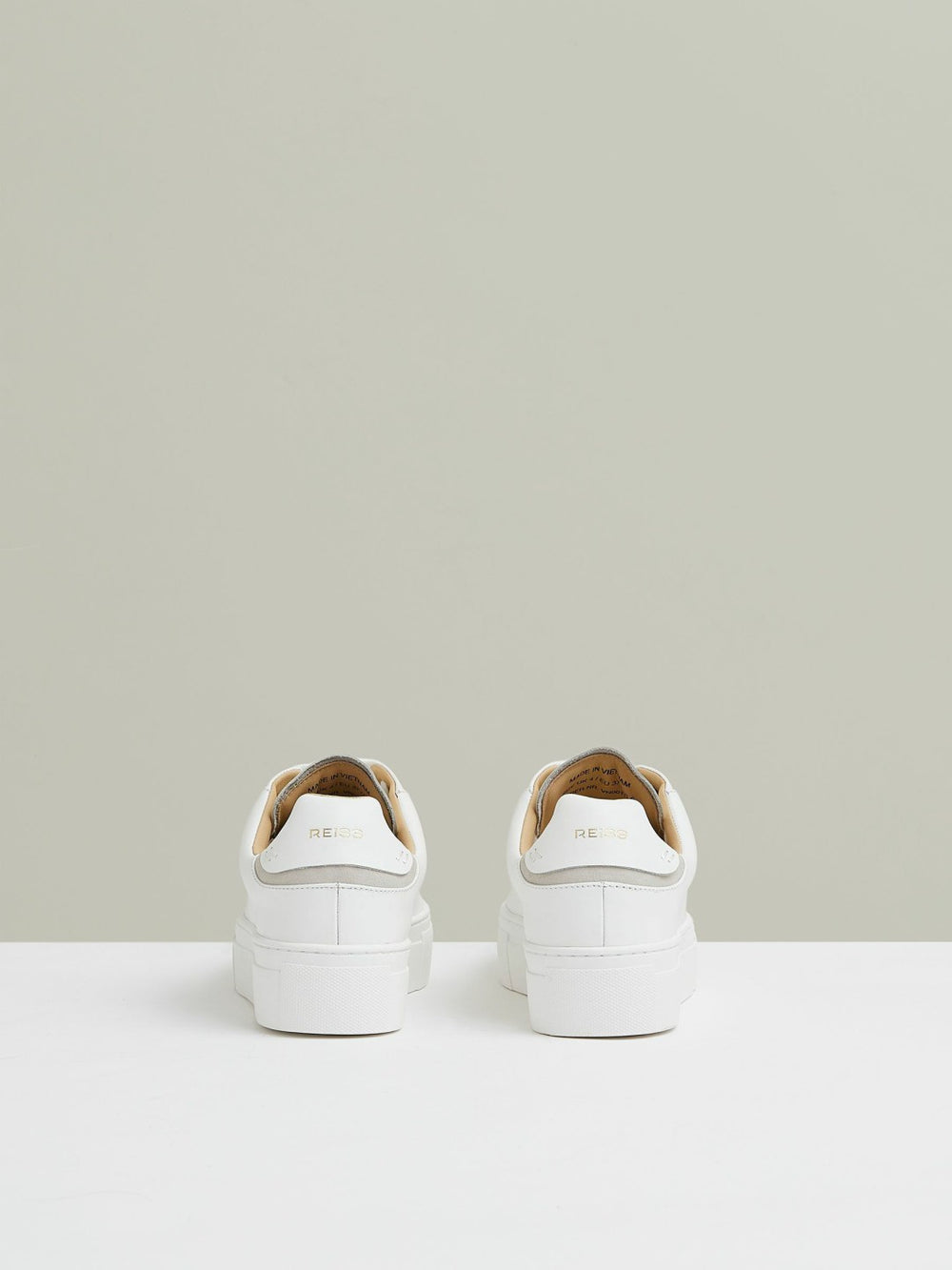 Women Leather Low-Top Trainers in White