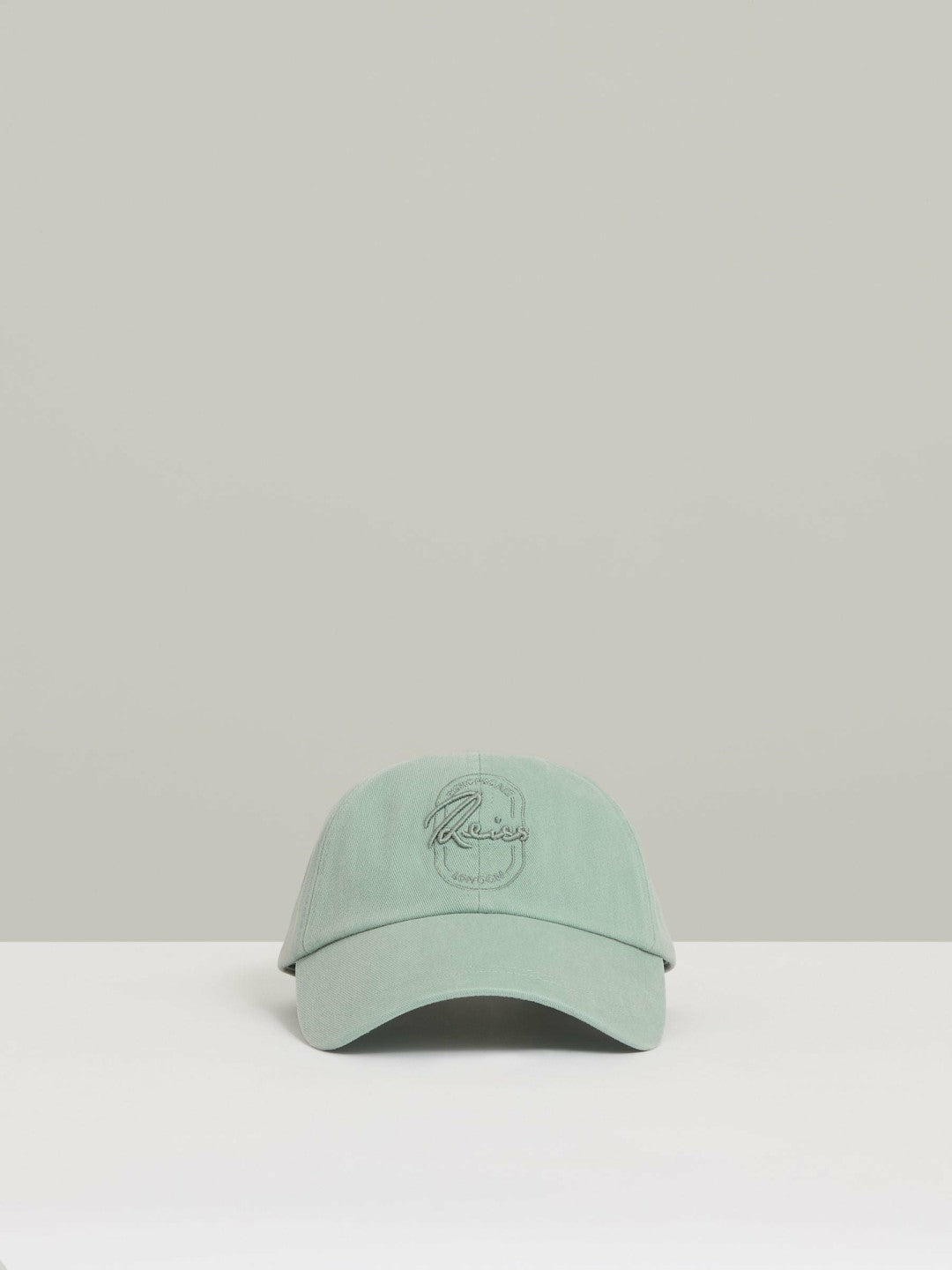 Men Cotton Logo-Embroidered Baseball Cap in Washed Green