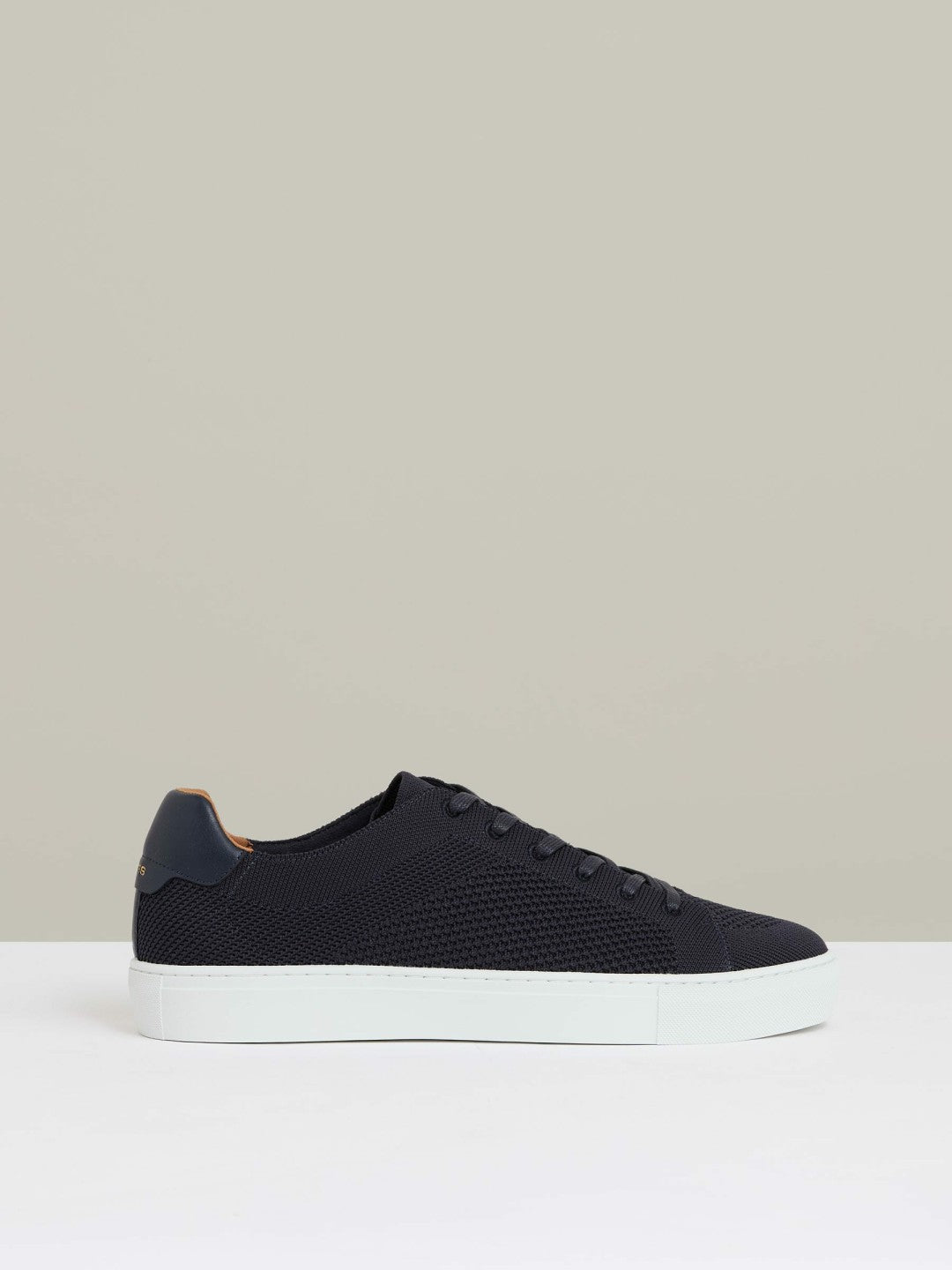 Men Knitted Low-Top Trainers in Navy