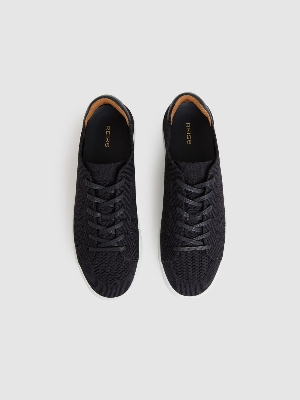 Men Knitted Low-Top Trainers in Navy