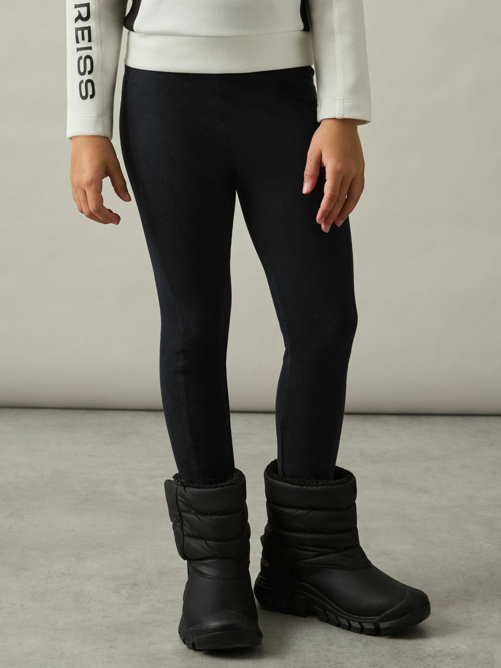 Children & Baby 9-14 yrs Stretch Logo Print Leggings in Black