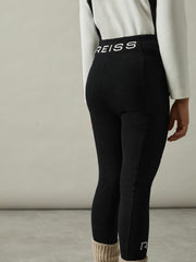 Children & Baby 4-9 yrs Stretch Logo Print Leggings in Black