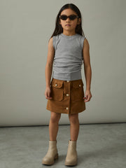 Children & Baby 4-9 yrs Ruched Vest Top in Grey