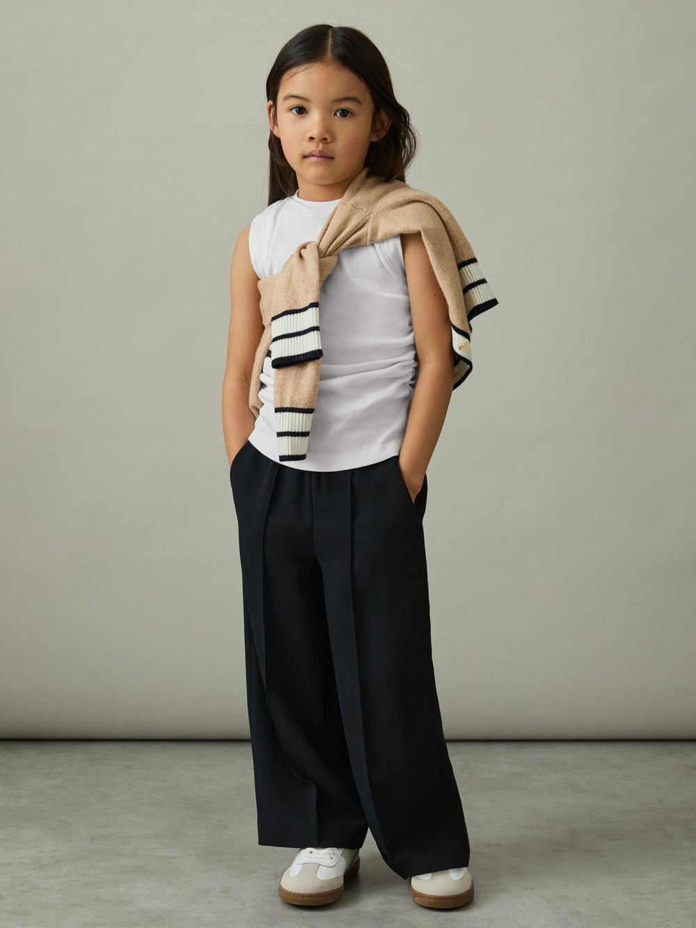 Children & Baby 13-14 yrs Ruched Vest Top in White
