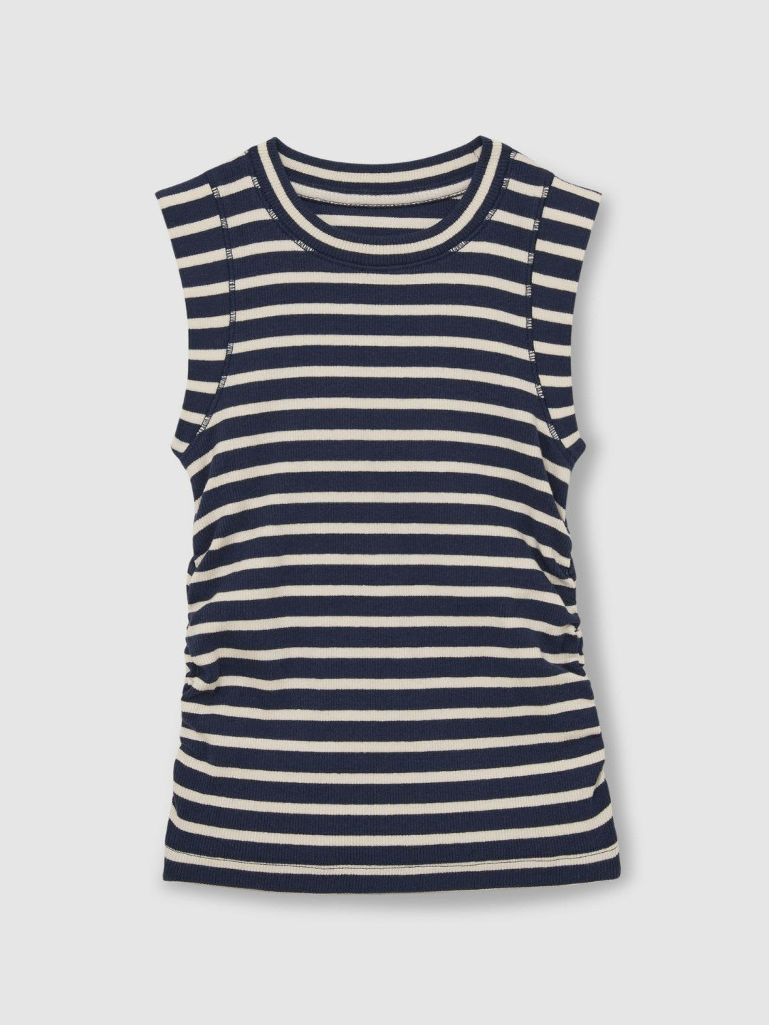 Children & Baby 9-13 yrs Ruched Vest Top in Navy/White