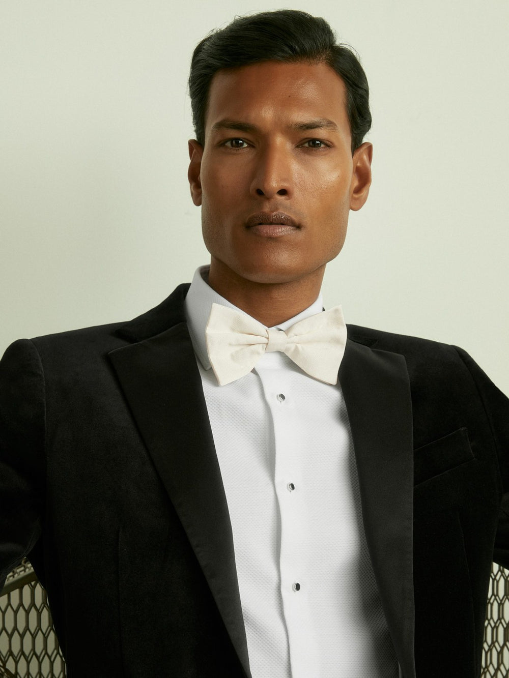 Men Tie in Light Ivory