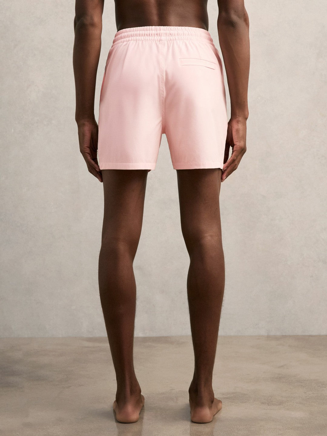 Men Drawstring Swim Shorts in Pink