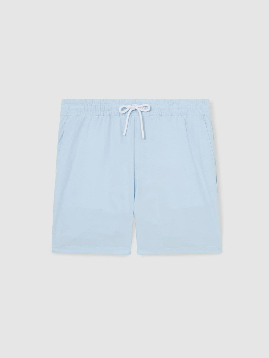 Men Drawstring Swim Shorts in Soft Blue