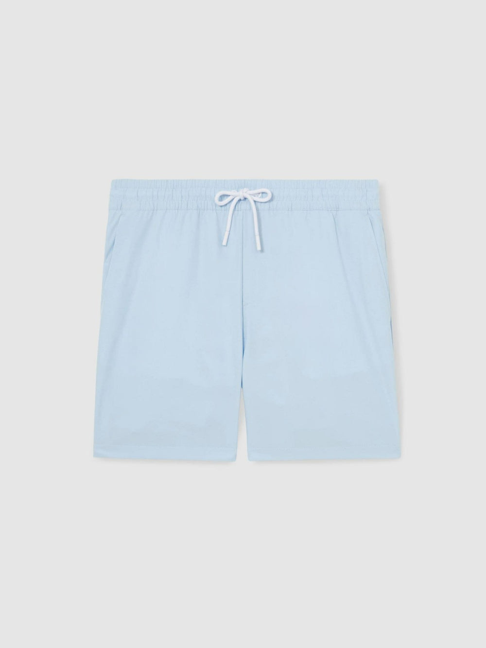 Men Drawstring Swim Shorts in Soft Blue