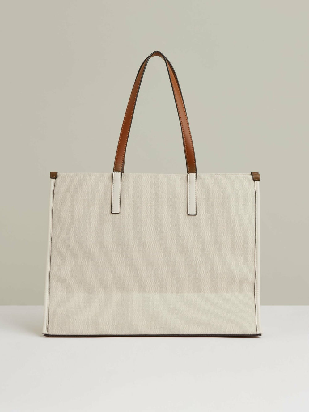 Women Canvas Logo Tote Bag in Natural