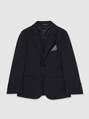 Children & Baby 9-14 yrs Wool-Blend Single-Breasted Suit Blazer in Navy