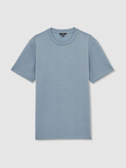 Men Interlock Jersey Crew Neck T-Shirt in Airforce Blue