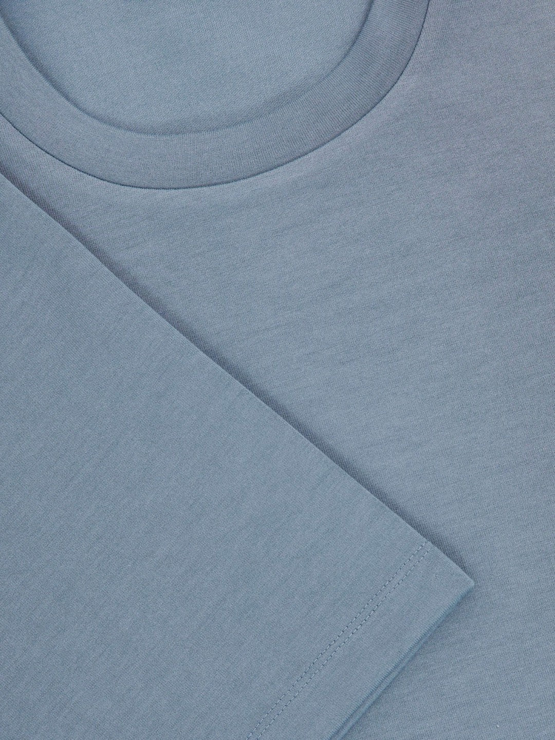 Men Interlock Jersey Crew Neck T-Shirt in Airforce Blue