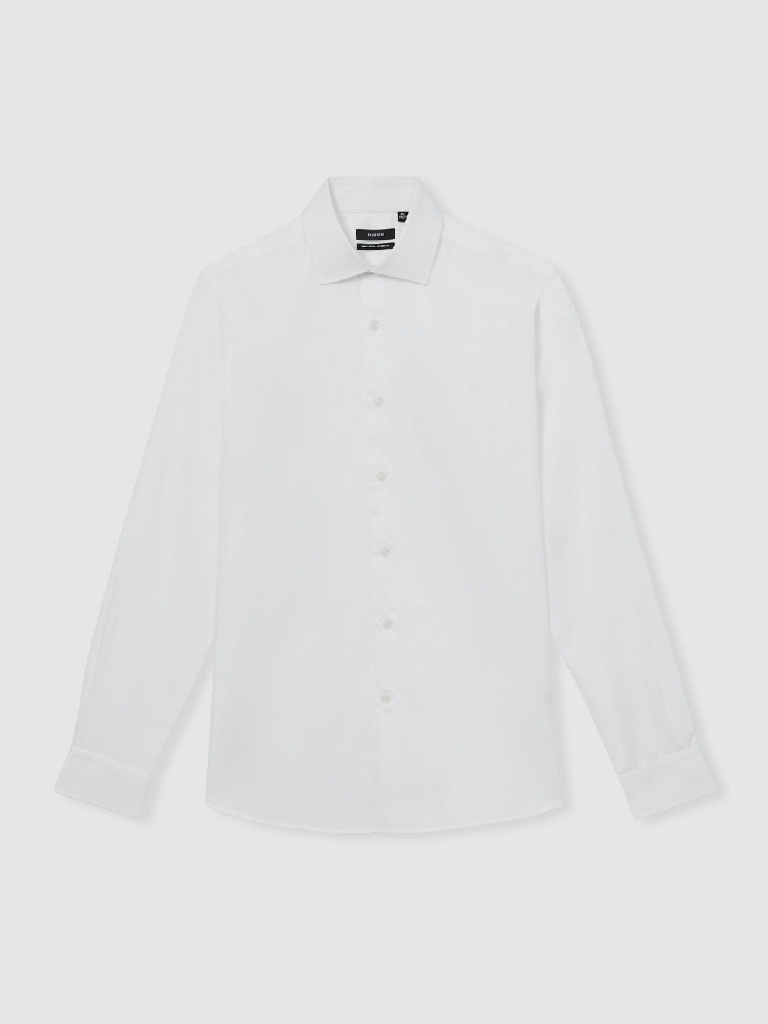 Men Regular Fit Cotton Sateen Shirt in White