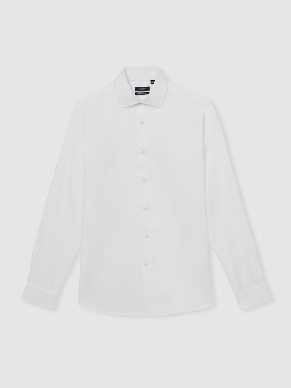 Men Regular Fit Cotton Sateen Shirt in White