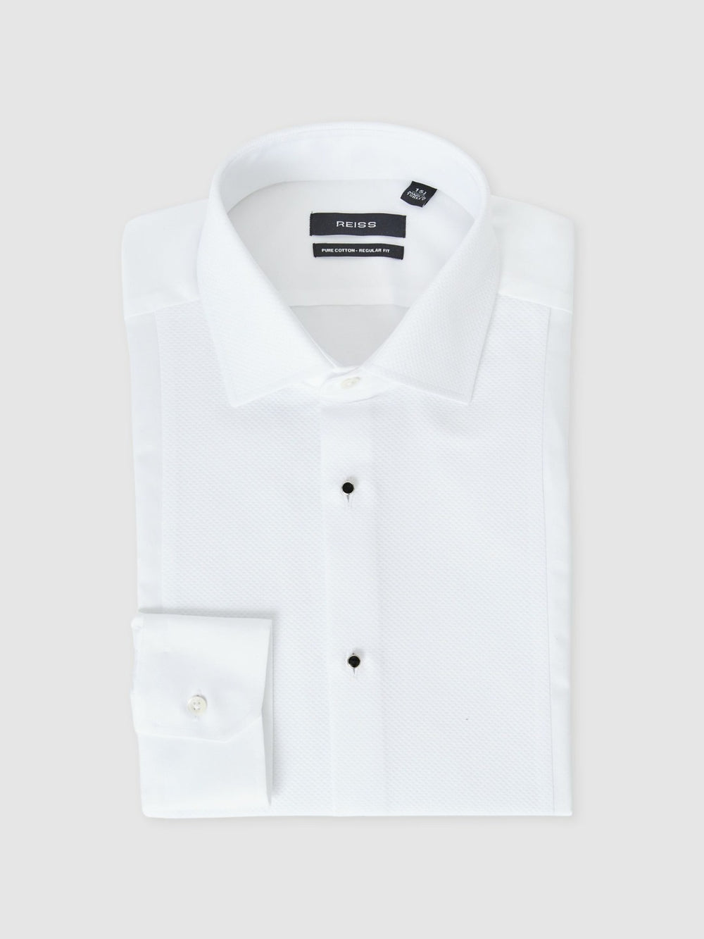 Men Regular Fit Cotton Dinner Shirt in White