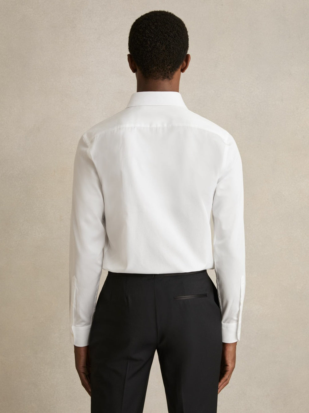 Men Regular Fit Cotton Dinner Shirt in White