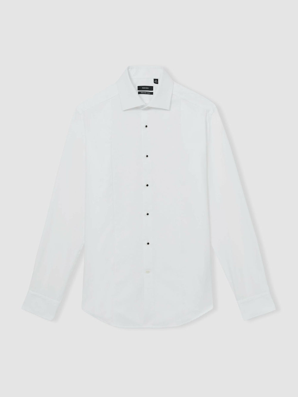 Men Slim Fit Cotton Dinner Shirt in White