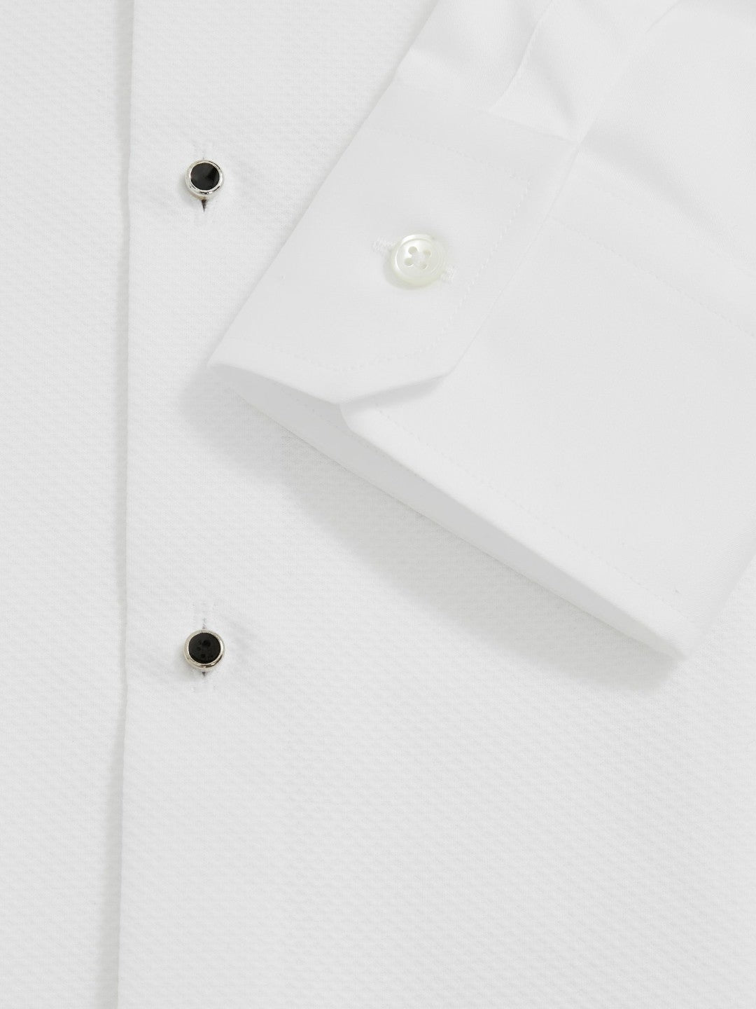 Men Slim Fit Cotton Dinner Shirt in White