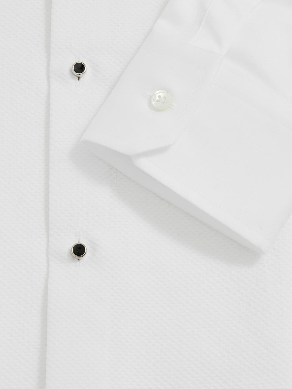 Men Slim Fit Cotton Dinner Shirt in White