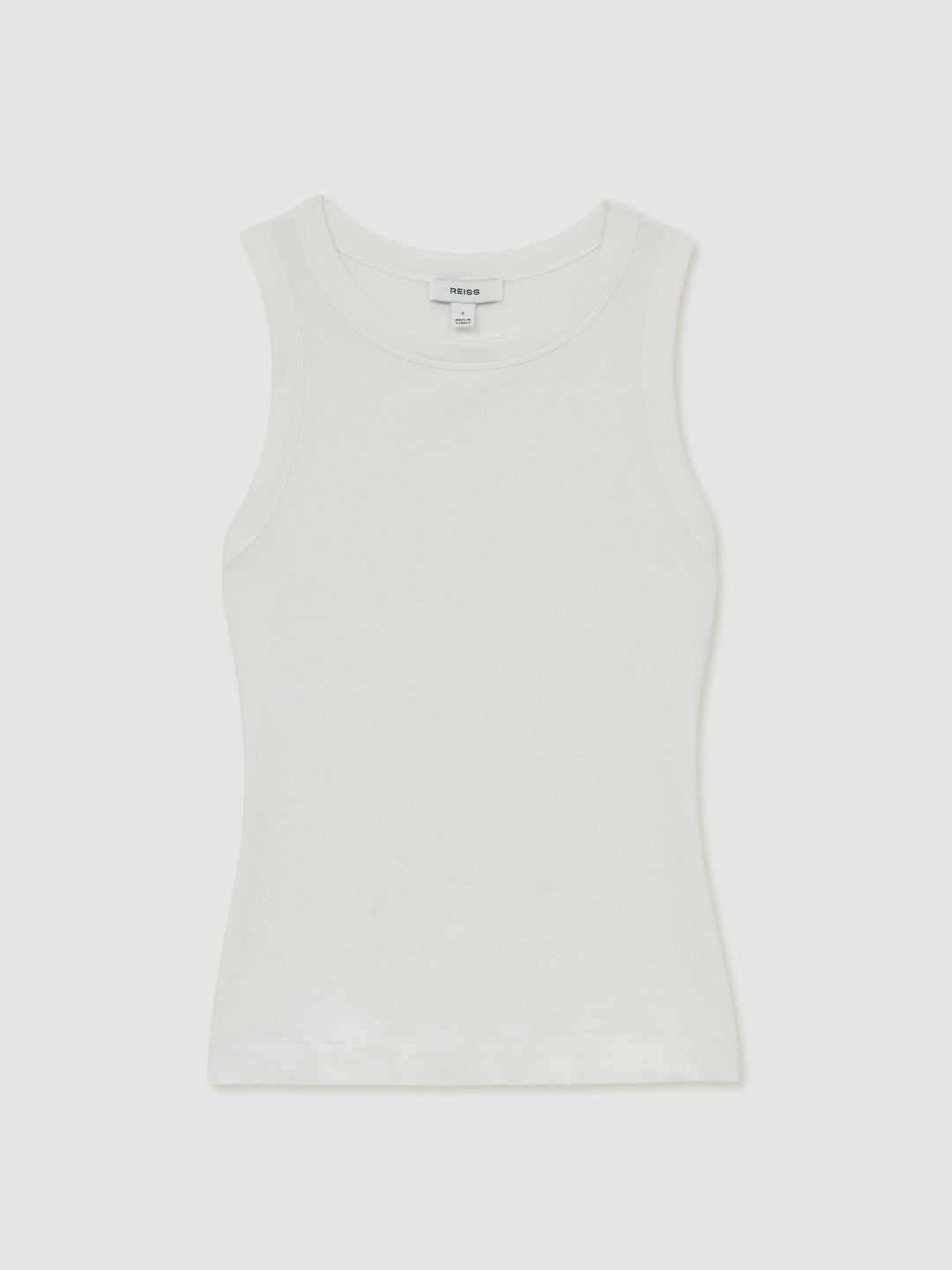 Women Stretch-Cotton Racerback Vest in White