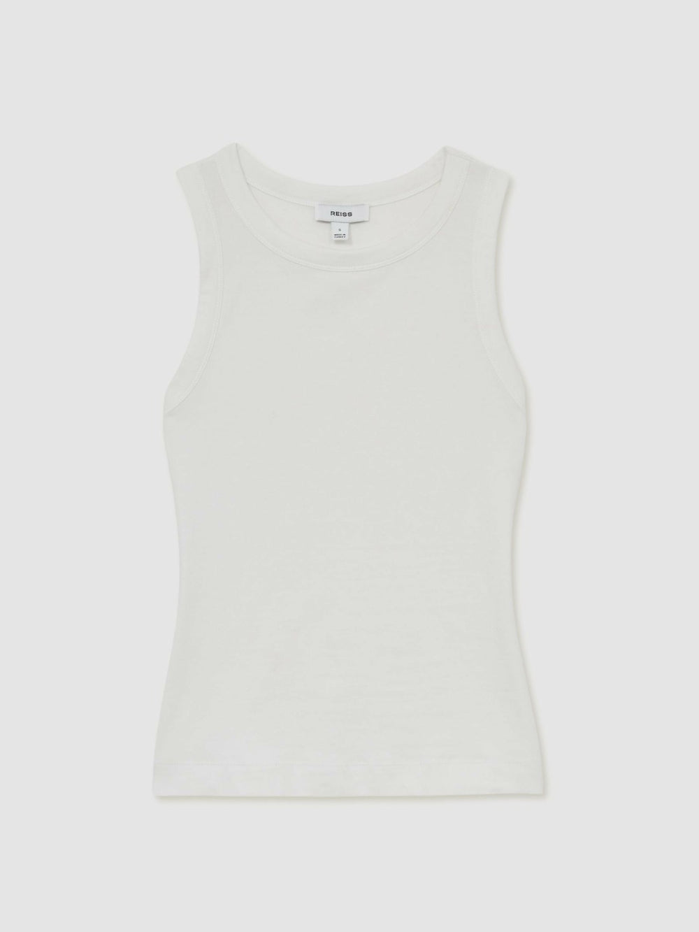Women Stretch-Cotton Racerback Vest in White