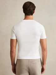 Men Cotton Sports-Fit T-Shirt in White