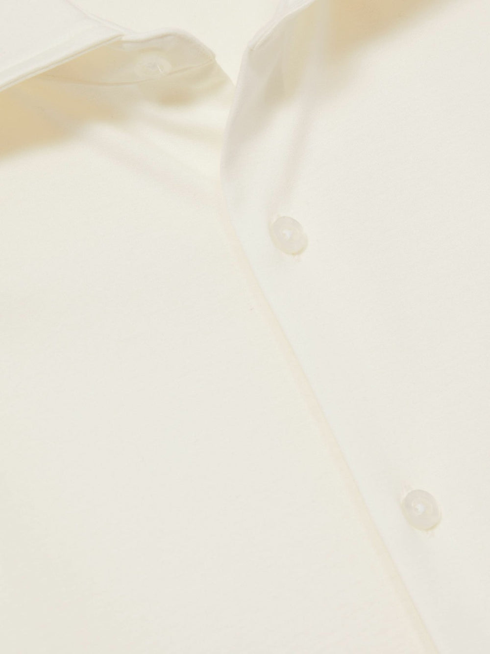 Men Cotton-Jersey Button-Through Shirt in Ecru