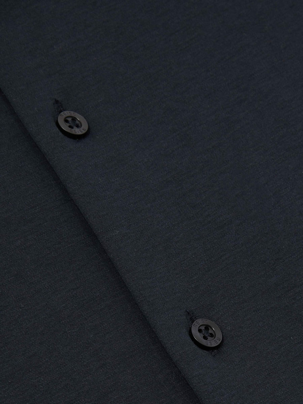 Men Cotton-Jersey Button-Through Shirt in Navy
