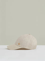 Women Linen Logo Baseball Cap in Neutral