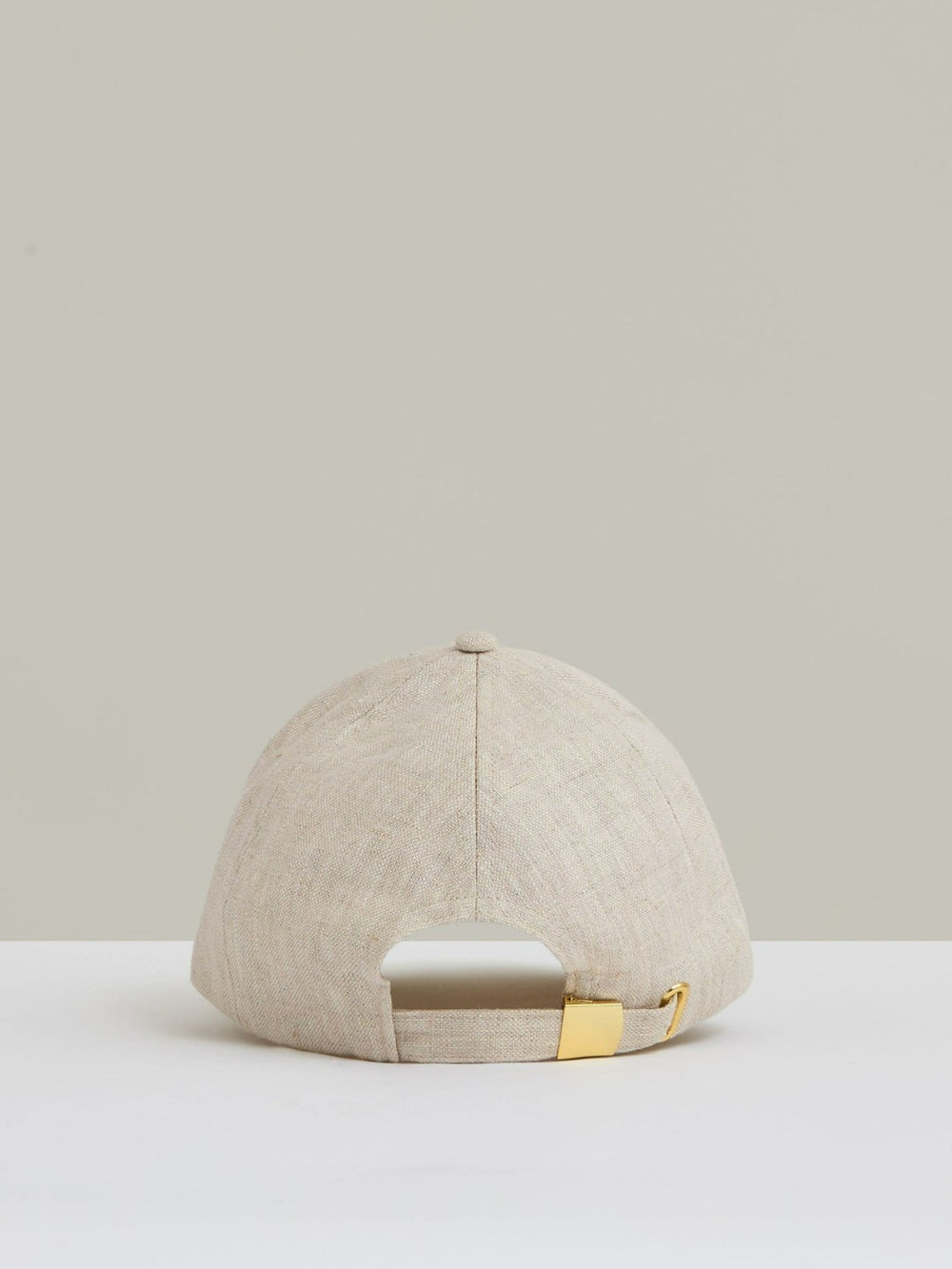 Women Linen Logo Baseball Cap in Neutral