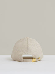 Women Linen Logo Baseball Cap in Neutral